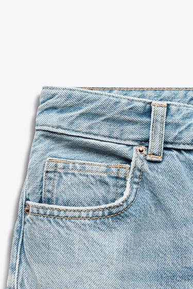 TRF WIDE-LEG HIGH-WAIST JEANS - Light blue by Zara - Image 7