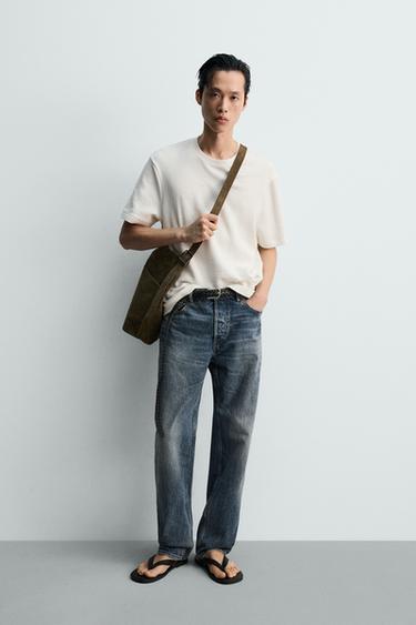 SEERSUCKER T-SHIRT - Oyster-white by Zara - Image 0