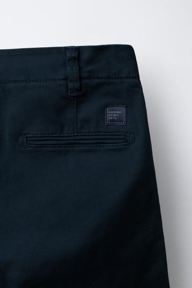 PANTALON CHINO BASIQUE - Bleu marine de Zara - Image 3