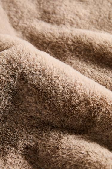 MANTA PELO DOBLE FAZ - Marrón / Topo de Zara