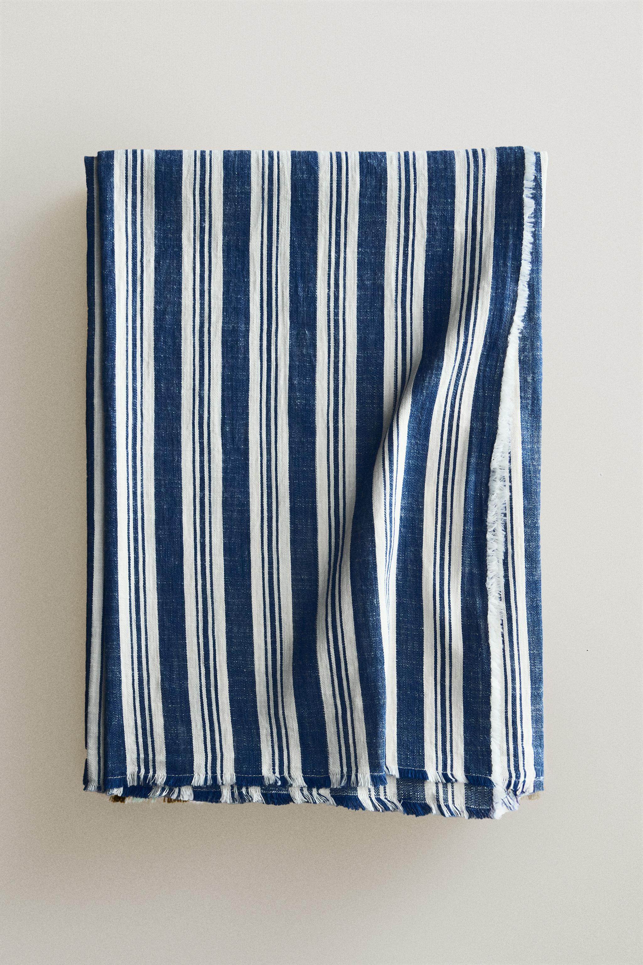 COUVERTURE COTON RAYURES