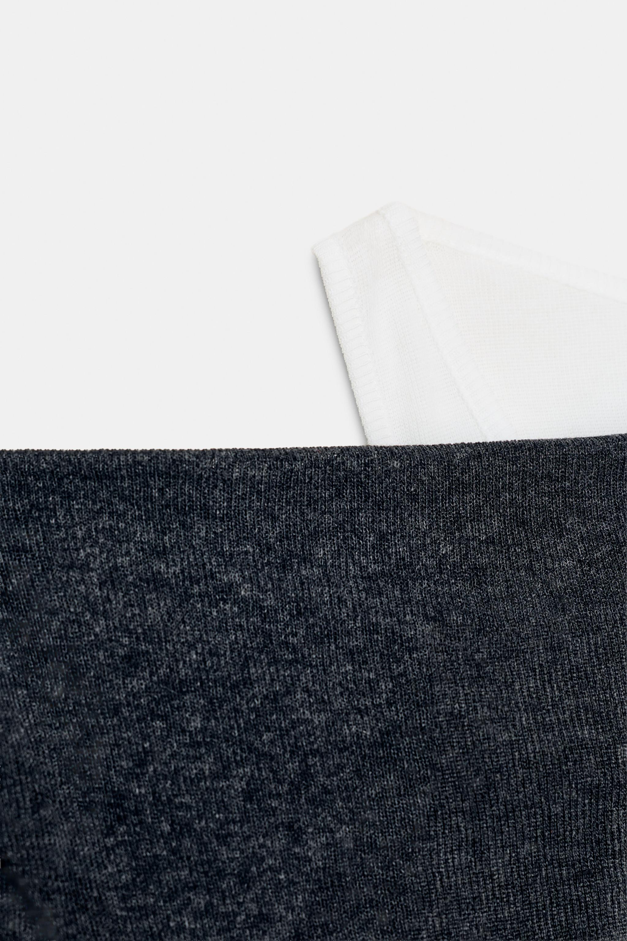 T-SHIRT ASYMÉTRIQUE EFFET DOUBLE