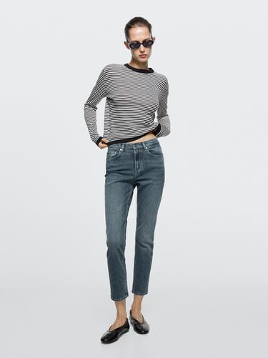 Zara Mid-rise cropped slim fit jeans - 470