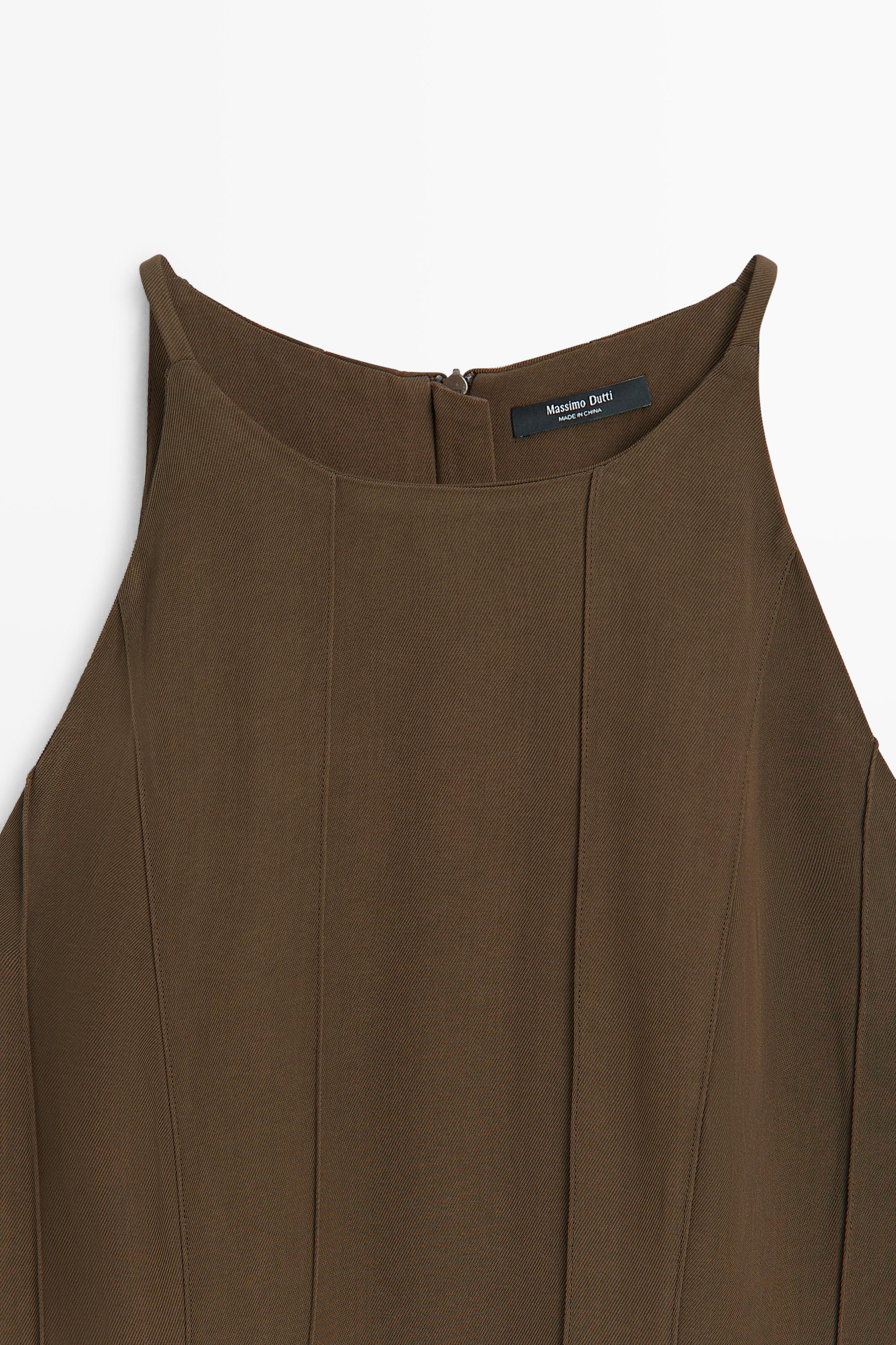 Robe midi encolure américaine