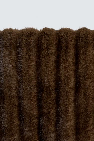 FAUX FUR MINI SKIRT HARRY LAMBERT FOR ZARA X DISNEY - Brown by Zara - Image 3