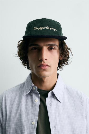 BASEBALLCAP MIT FLACHEM SCHIRM AUS KORD FORD © - Grün von Zara - Bild 0