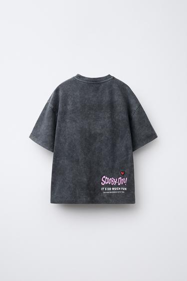 T-SHIRT EFFET DÉLAVÉ SCOOBY DOO ™ - Gris anthracite de Zara - Image 1