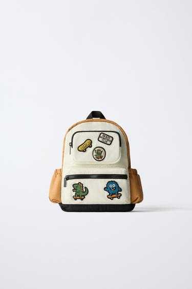 Zara PATCH BACKPACK - Sandy Brown