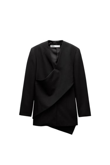 ZW COLLECTION SCARF BLAZER WITH WOOL