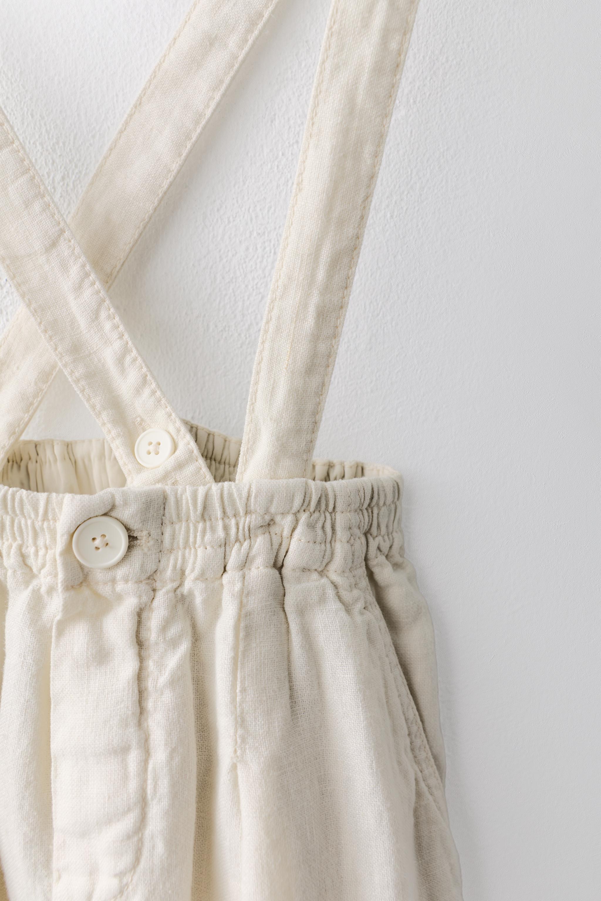 6-10 YEARS / 100% LINEN PANTS WITH REMOVABLE SUSPENDERS LIMITED EDITION