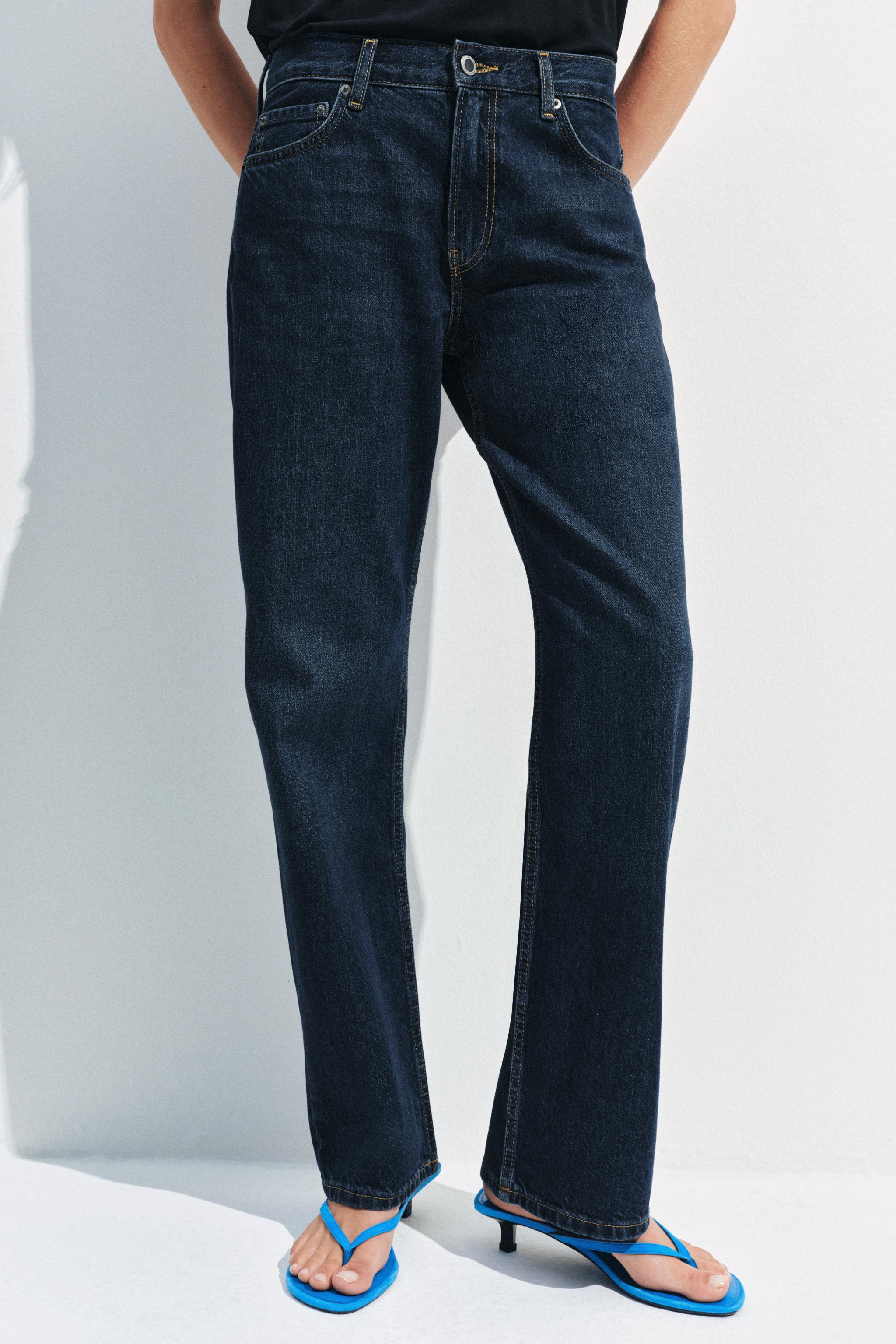 ZW COLLECTION LOW RISE STRAIGHT LEG JEANS - Light blue | ZARA
