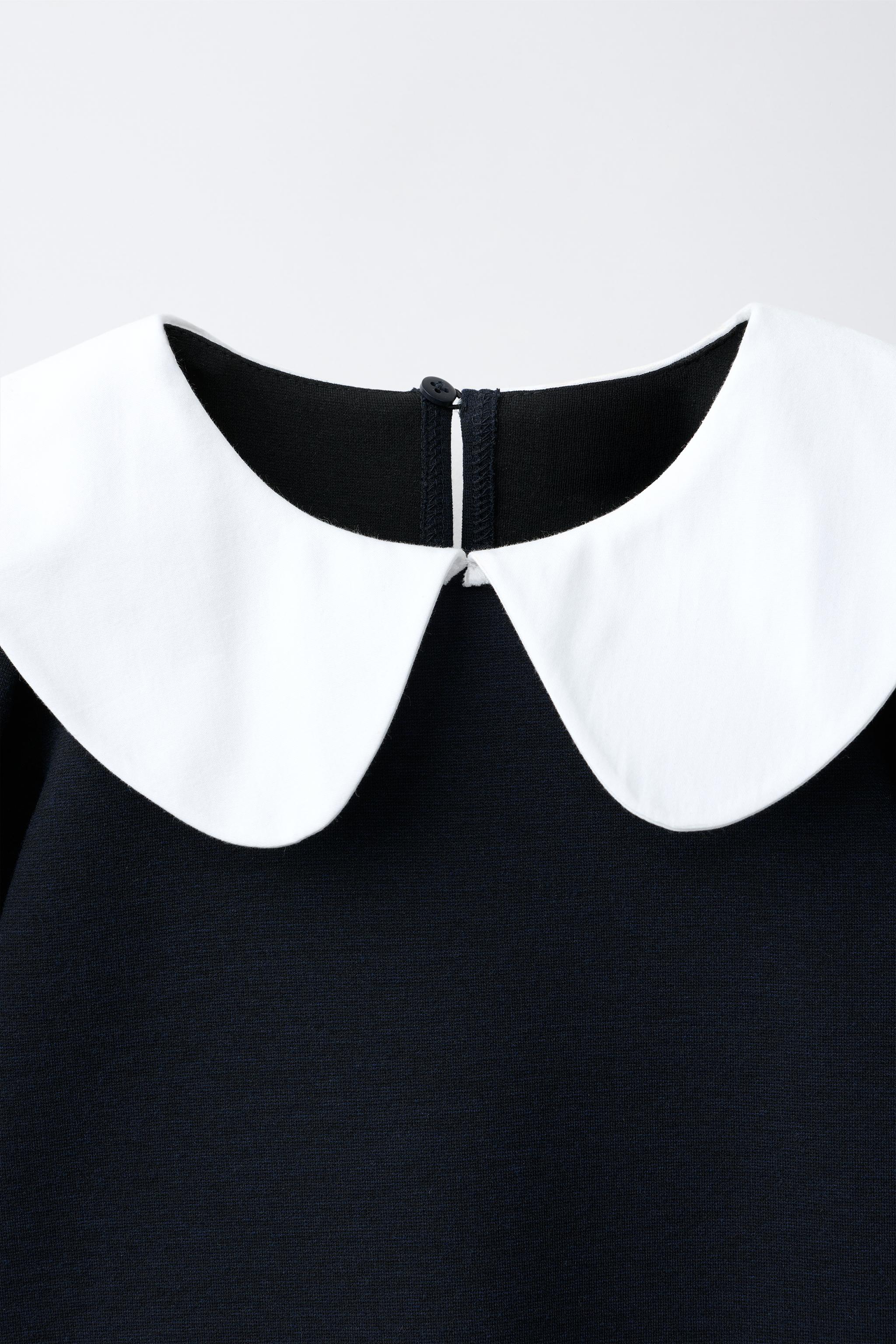 CONTRAST COLLAR DRESS