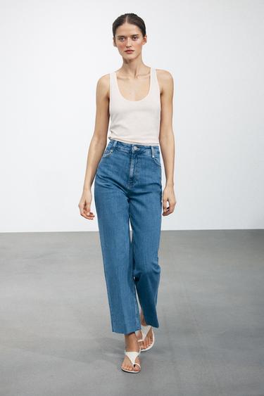 ZW COLLECTION HIGH-WAIST PALAZZO JEANS - Blue by Zara - Image 2