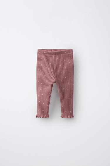 LEGGING ESTRUCTURA CORAZONES - Rosado oscuro de Zara - Imagen 0