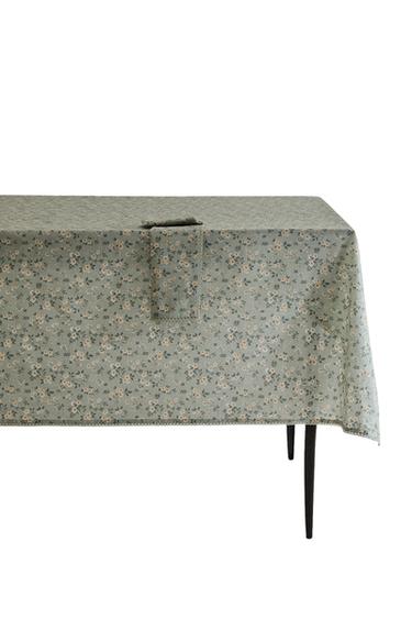 WILDFLOWER TABLECLOTH WITH LACE TRIM - Bluish by Zara