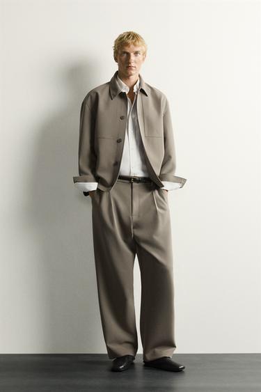 Zaras SKJORTJACKA BOXY FIT - Brunrostad