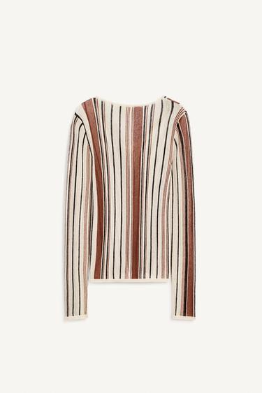 V NCK STRP JRSY - rayures de Zara - Image 5