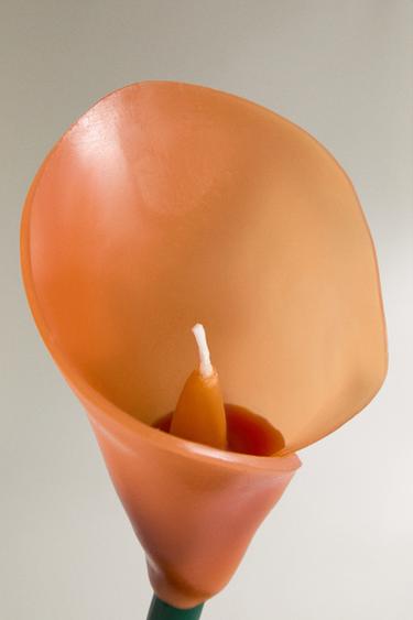 DECORATIVE FLORAL CANDLE - Orange by Zara - Image 3