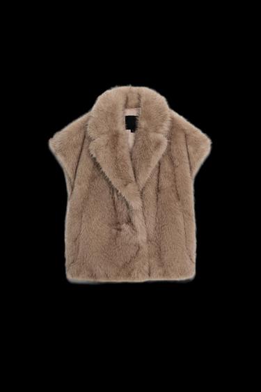 CHALECO EFECTO PELO ZW COLLECTION LIMITED EDITION - Beige de Zara - Imagen 0