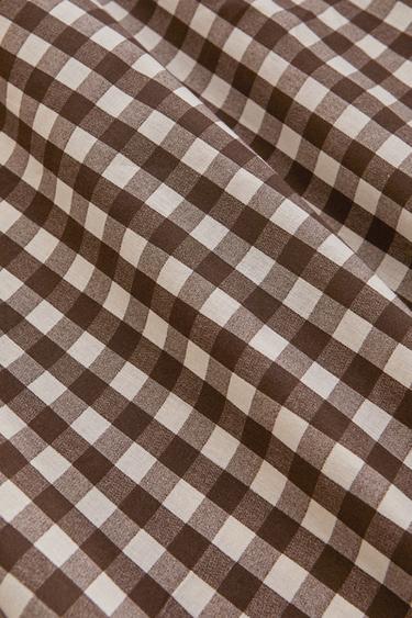 CHECK DUVET COVER - Brown by Zara - Image 3