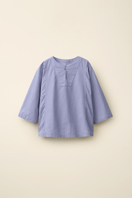 STAND COLLAR SHIRT CREATED BY CARAMEL LONDON X ZARA - Bluish by Zara - Image 0
