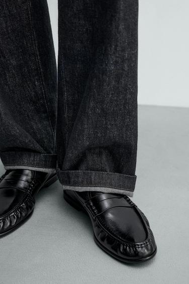 Zara DRESS PENNY LOAFERS - Black
