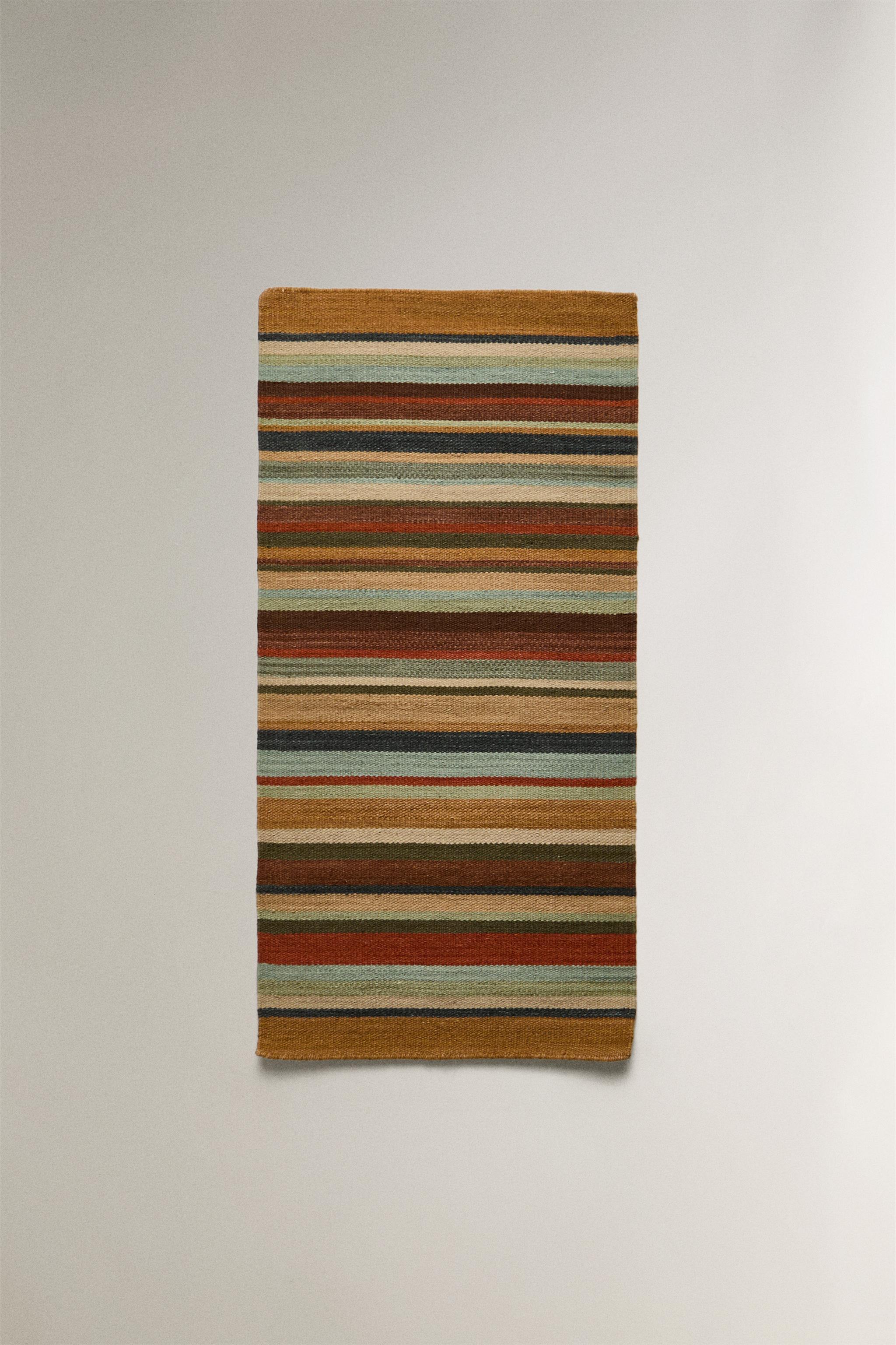 STRIPED COLORED AREA RUG