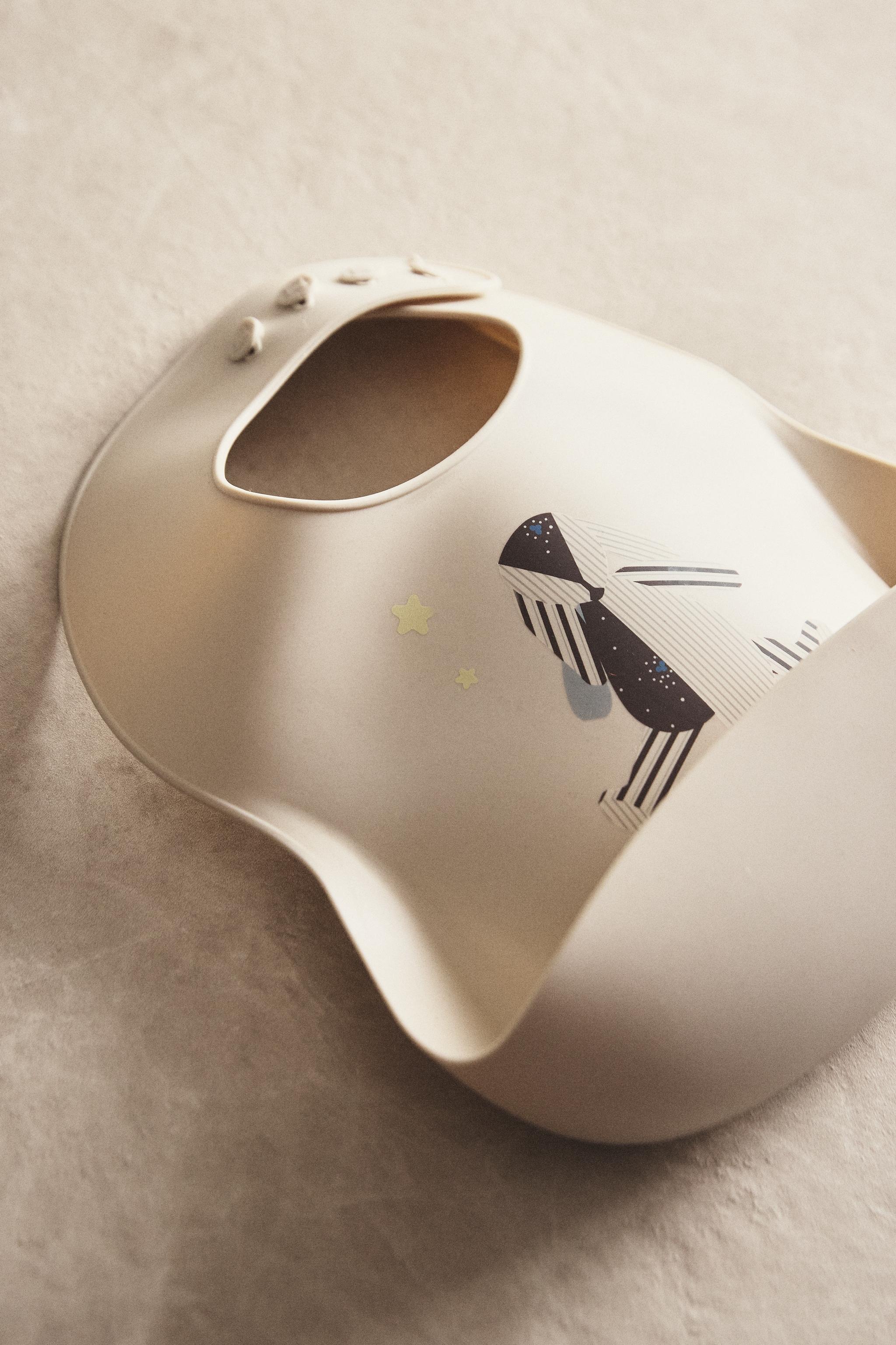 KIDS' SILICONE RABBIT BIB