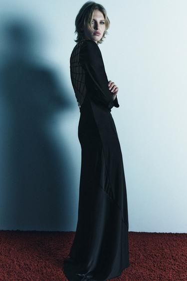 ROBE SATINÉE DOS TOILE D'ARAIGNÉE LIMITED EDITION - Noir de Zara - Image 3