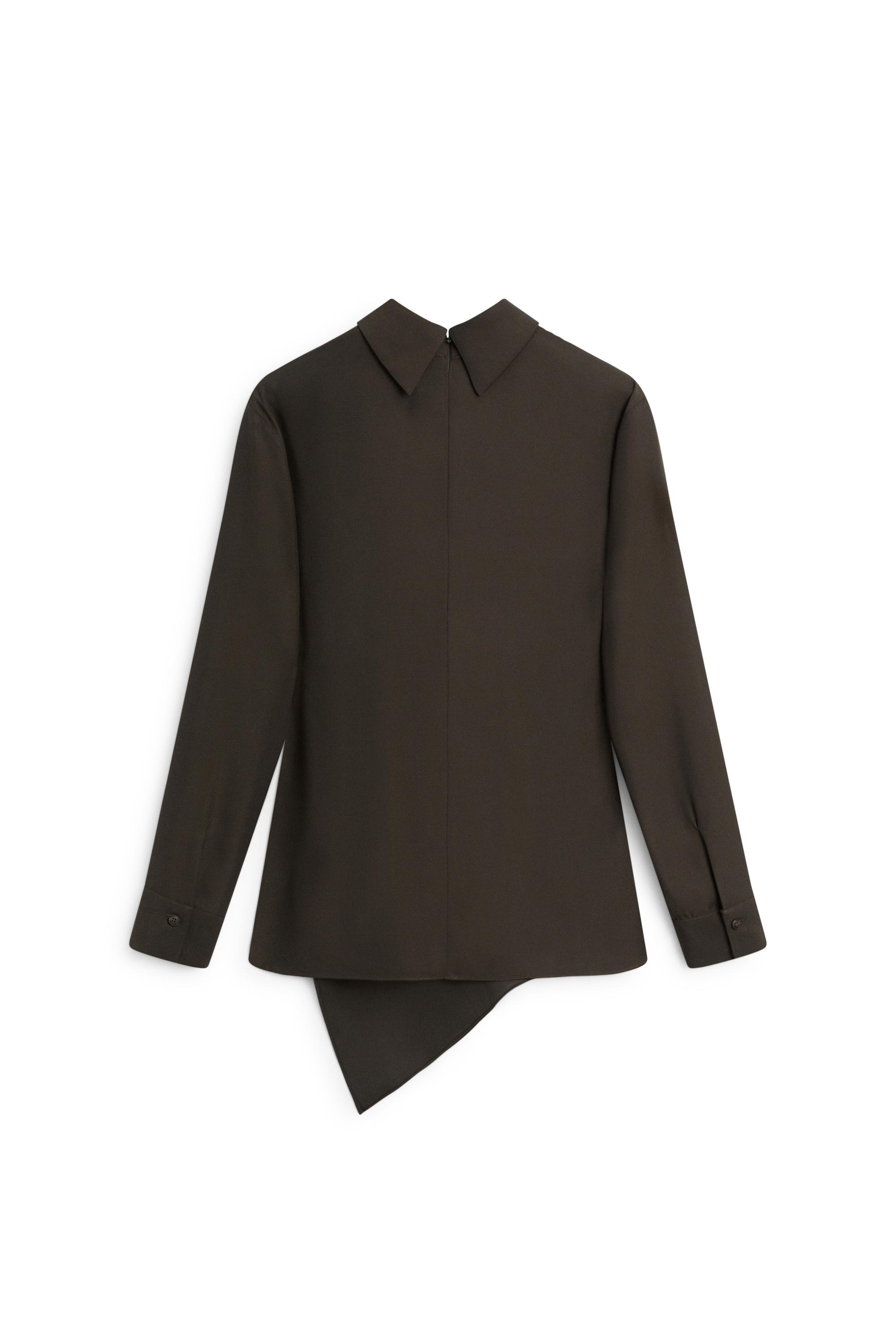 Flowing high neck asymmetric blouse - LIMITED EDITION