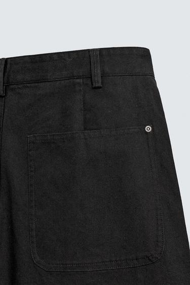 PANTALON COUPE LARGE FERMETURE BRANDENBOURG - Noir de Zara - Image 9