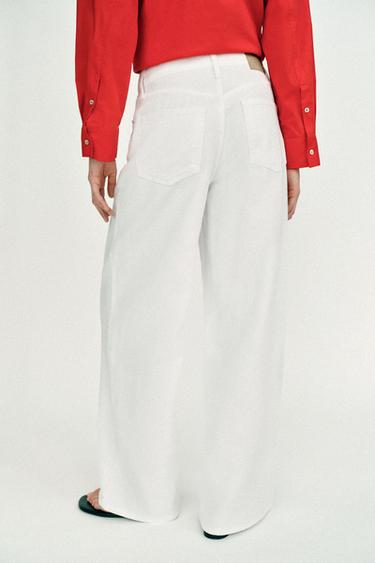 JEANS Z1975 LOOSE WIDE LEG TAILLE NORMALE - Blanc de Zara - Image 5