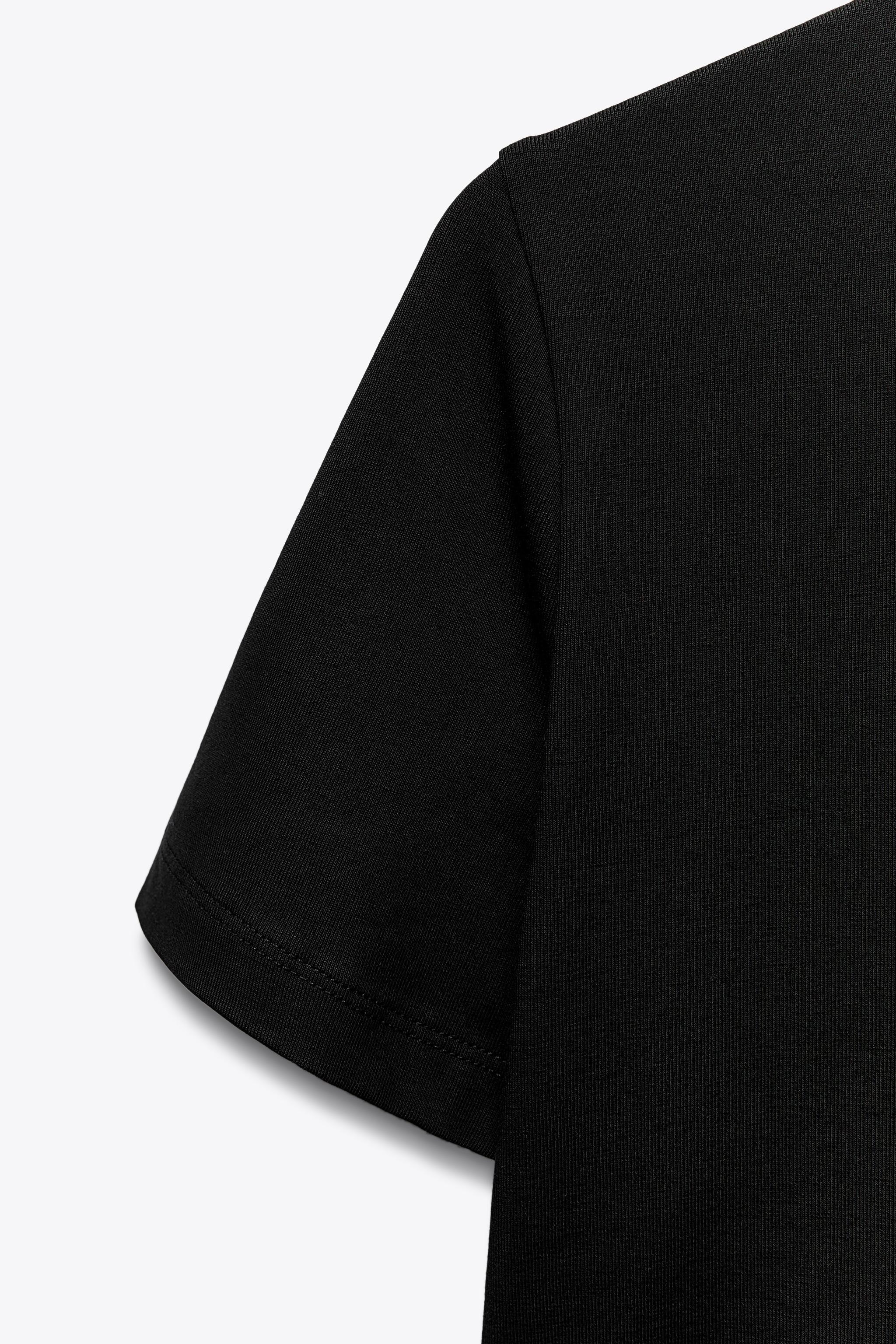 KISA KOLLU CROP T-SHIRT - Görsel 11