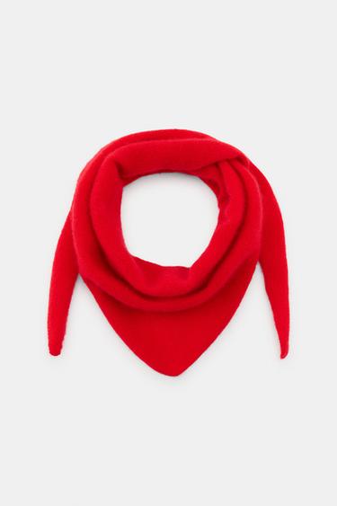 WOOL BLEND BANDANA - Red by Zara