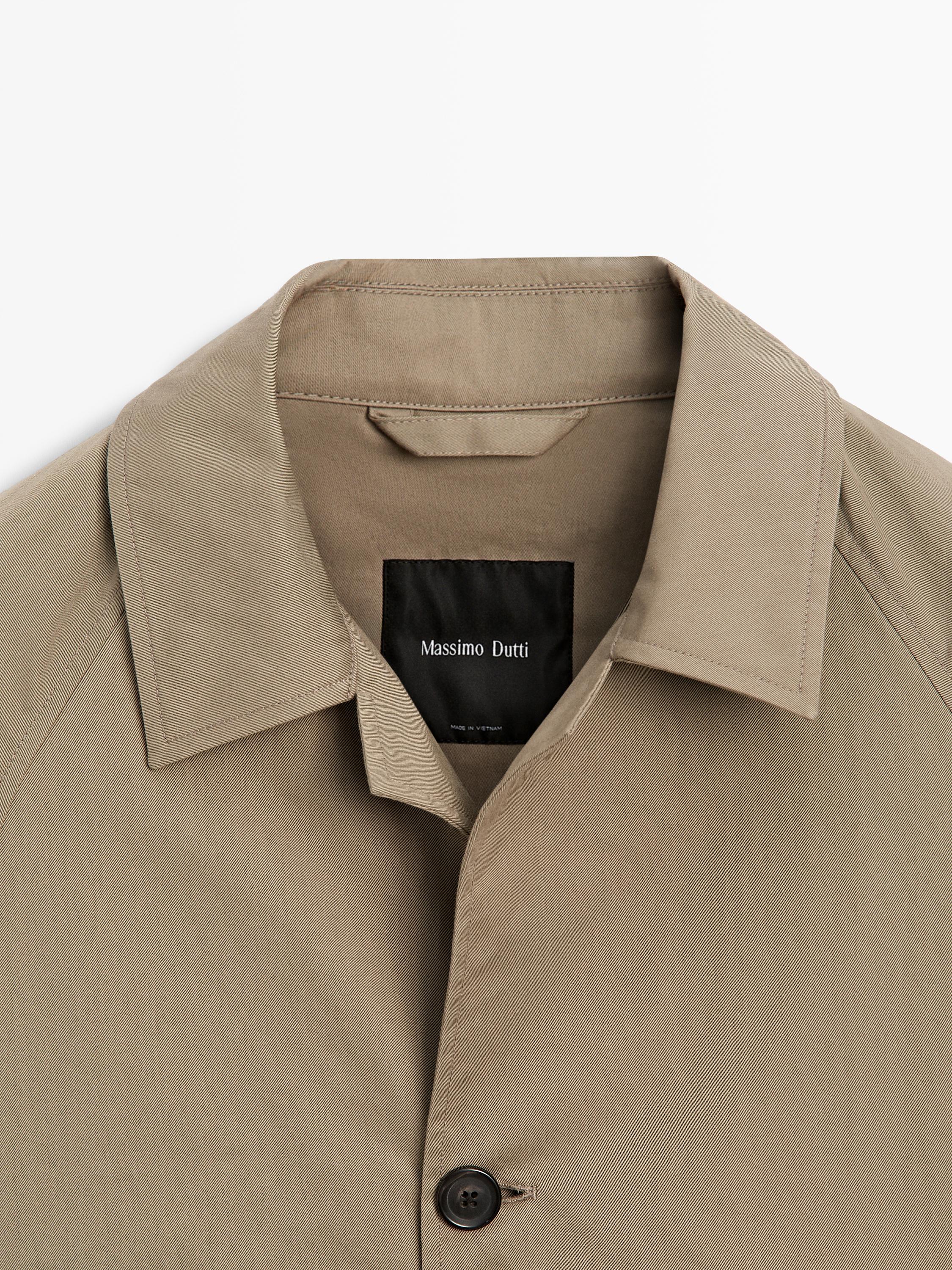 Lightweight cotton blend trench coat