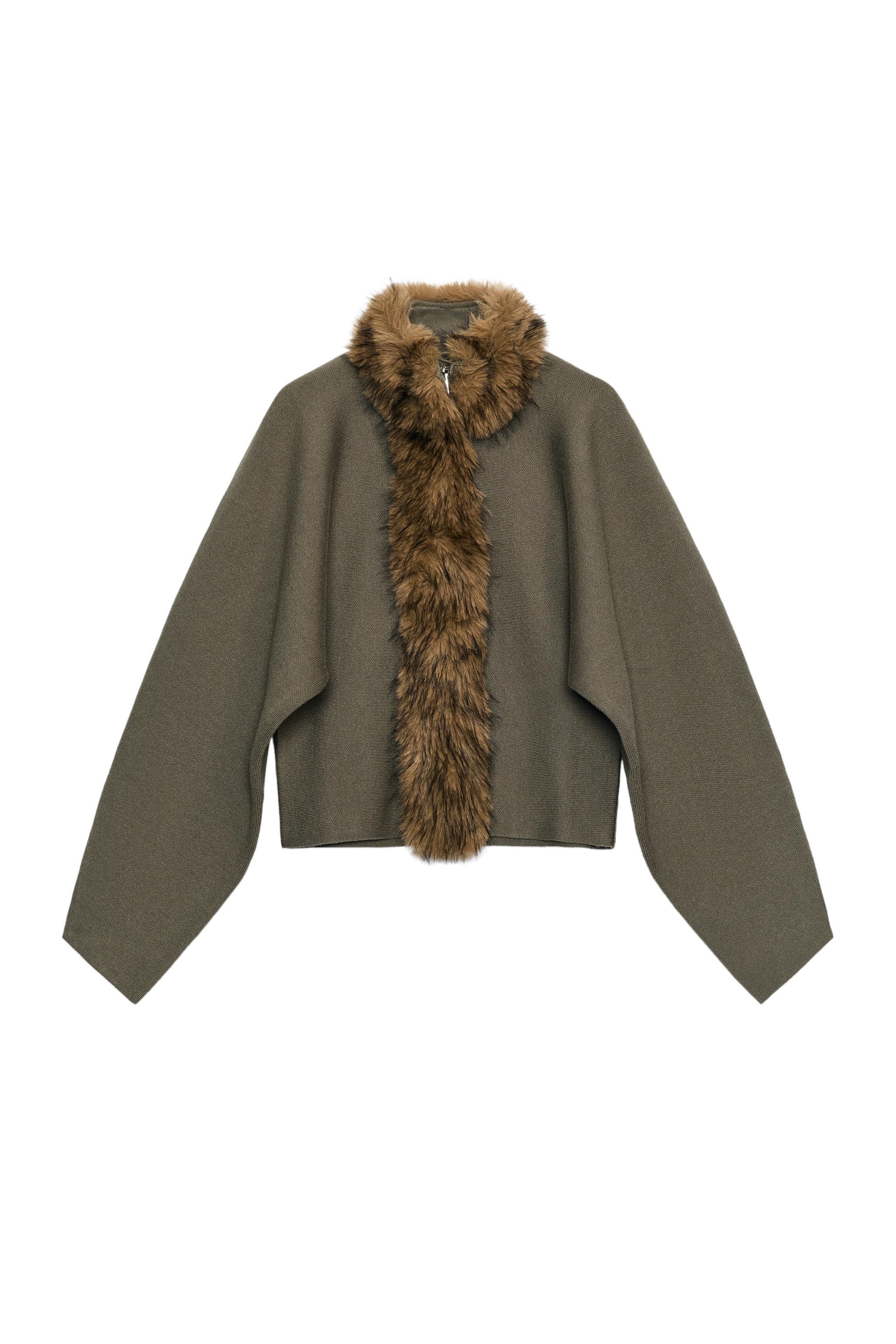 CHAQUETA PUNTO COMBINADO EFECTO PELO