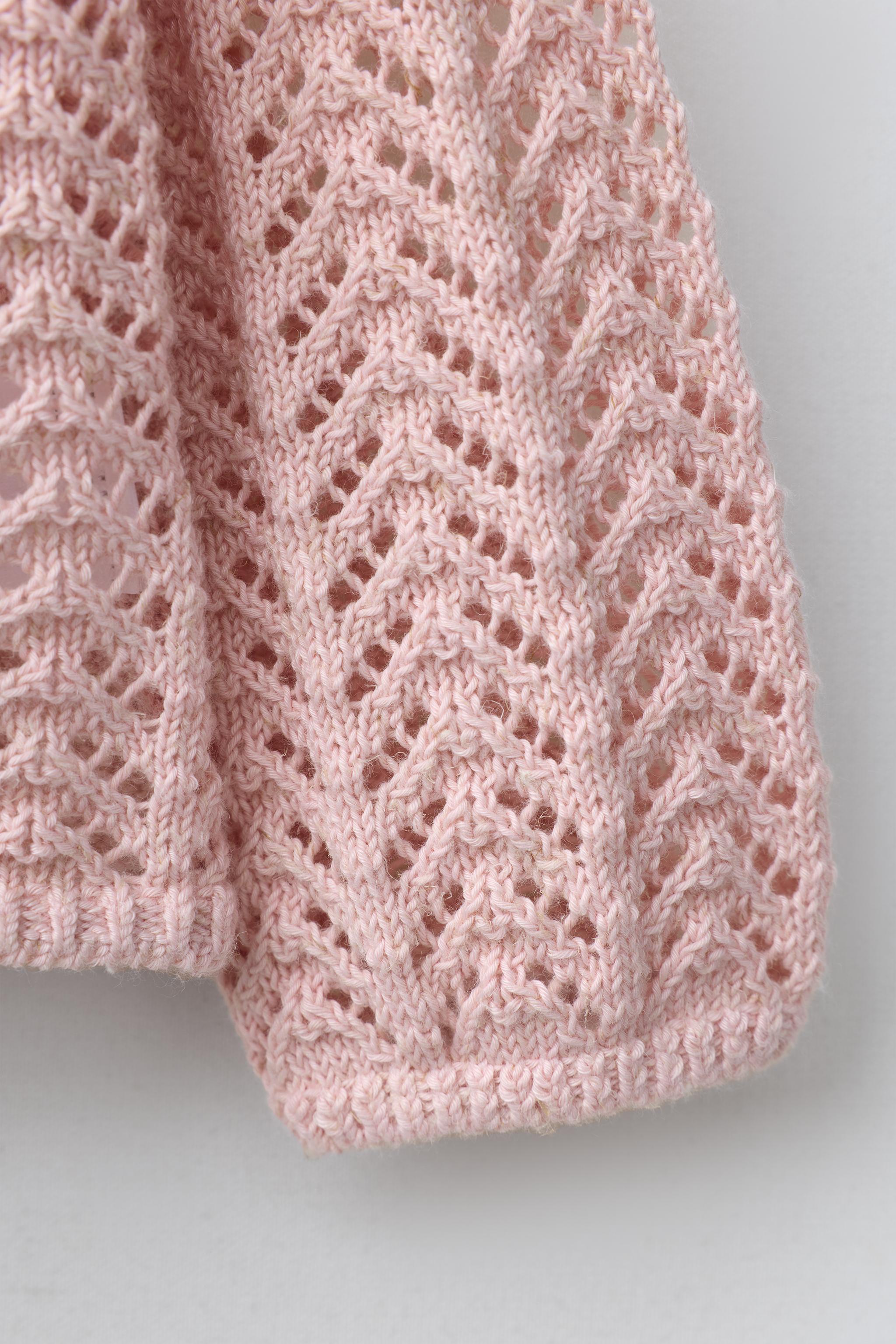 GILET EN MAILLE AJOURÉ