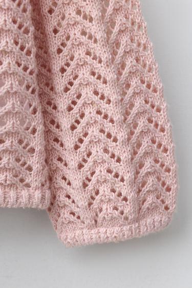 CUTWORK CARDIGAN - Light pink by Zara - Image 3