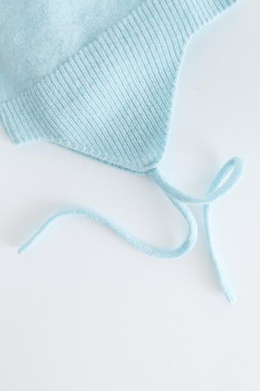 ZARA TIMELESS - 100% CASHMERE BONNET — Sky blue 2
