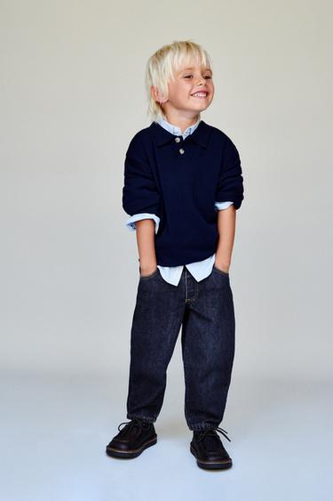 BAGGY-DENIMHOSE - Indigoblau von Zara