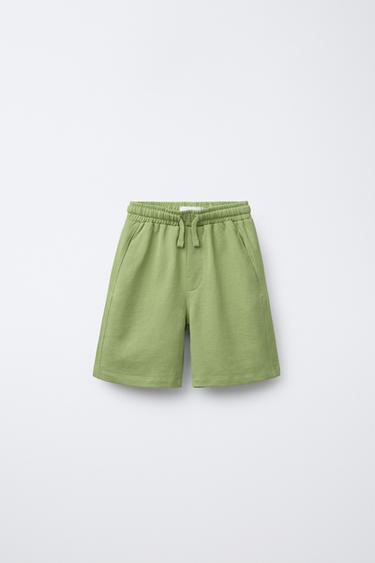 SLOGAN PRINT T-SHIRT AND BERMUDA SHORTS SET - Light green by Zara - Image 5
