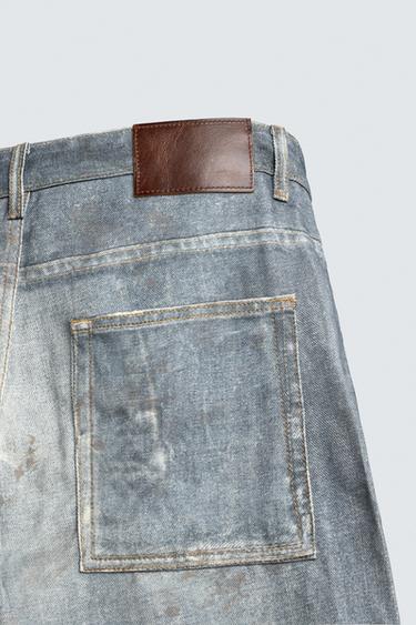 JEAN BAGGY FIT IMPRIMÉ - Bleu roi de Zara - Image 9
