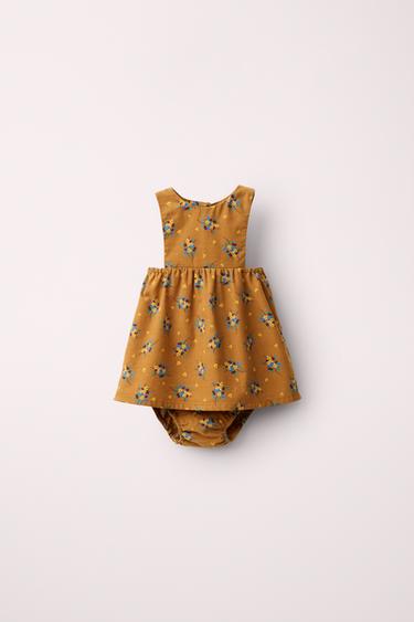 CREATED BY CARAMEL LONDON X ZARA 플라워 마이크로 코듀로이 점퍼 스커트 및 브리프 세트 - Zara 카라멜
