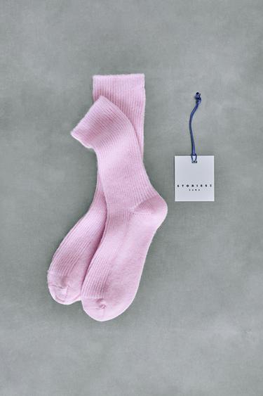 STORIESZ - CALCETÍN MEDIO CON LANA Y CASHMERE - Rosa de Zara