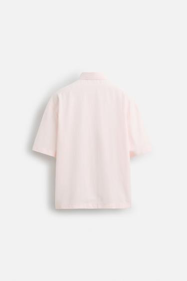 CONTRAST EMBROIDERY SHIRT - Pink by Zara - Image 7