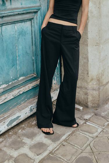 GERADE GESCHNITTENE HOSE MIT NIEDRIGER TAILLE - Schwarz von Zara