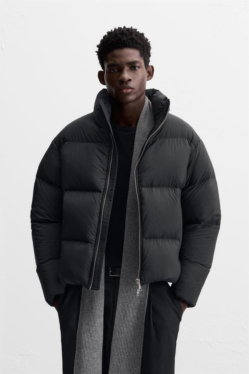 Cappotto Piumino Piumino Con Cappuccio Zara Piumino Zara Nero