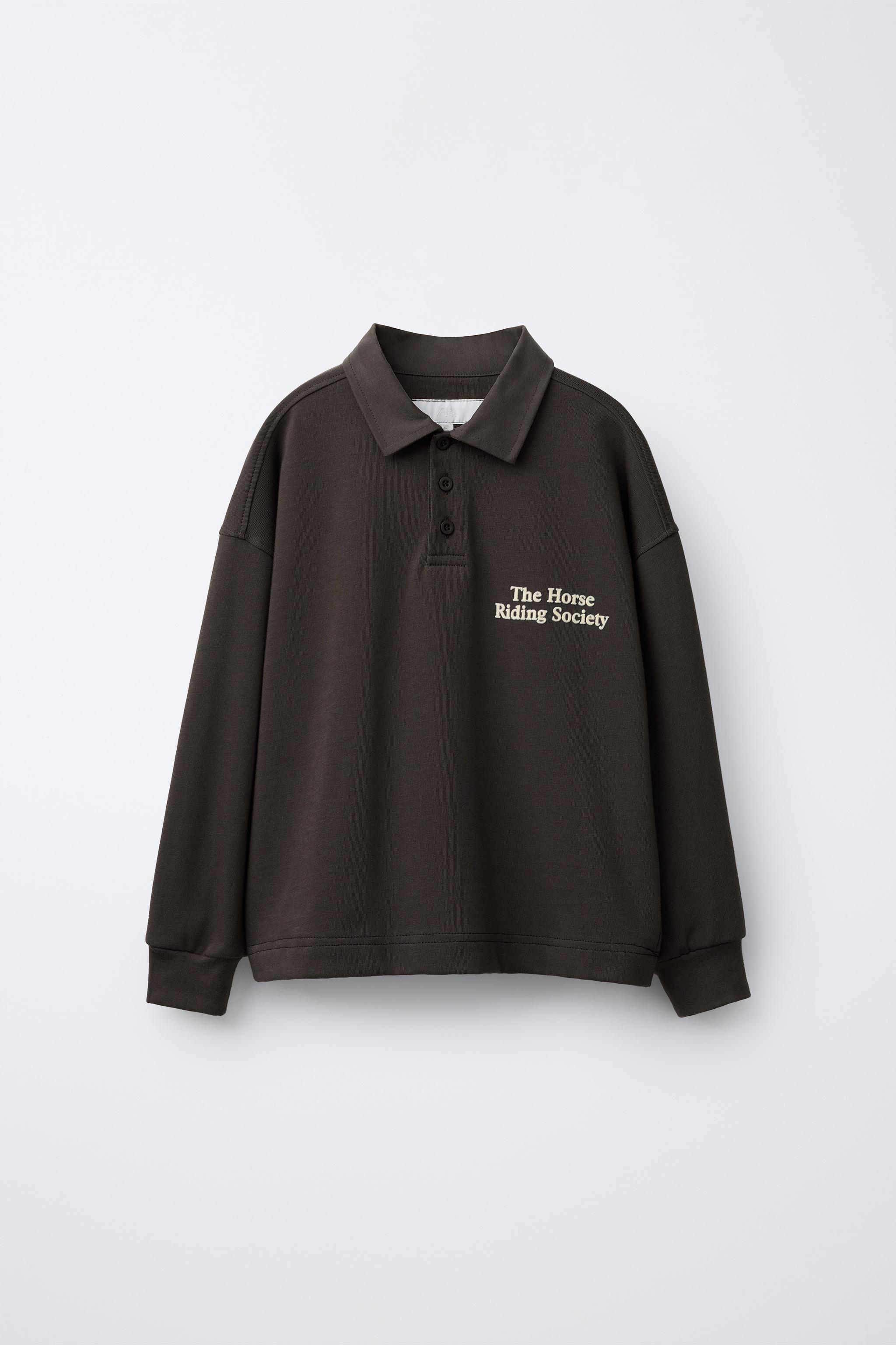 VELVET TEXT POLO SHIRT