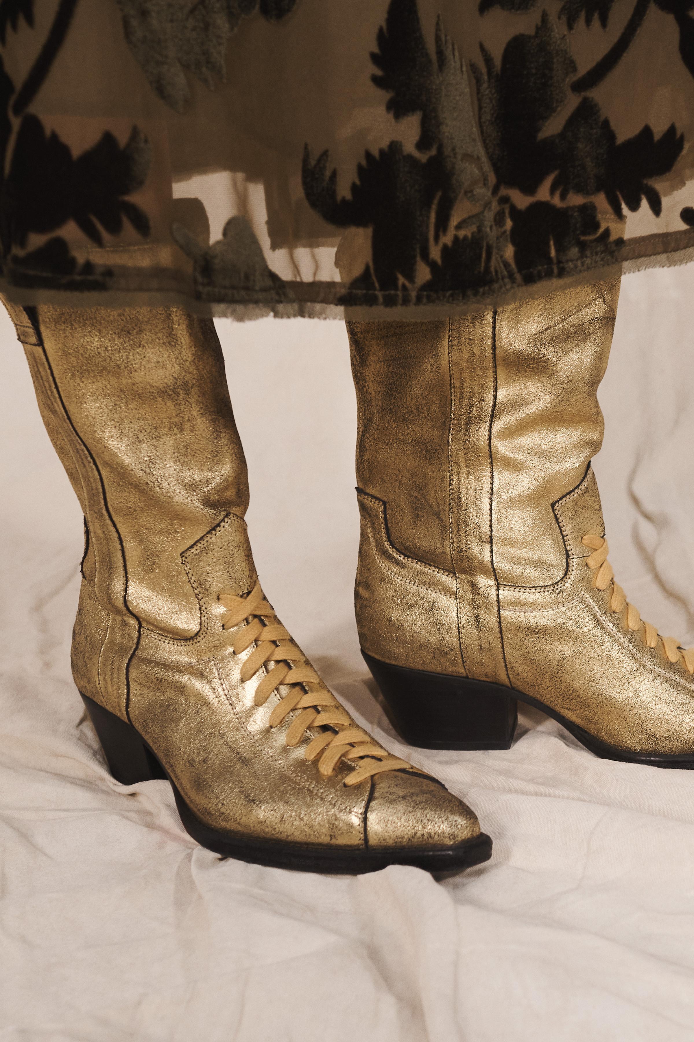 LEATHER HEELED ANKLE BOOTS LIMITED EDITION