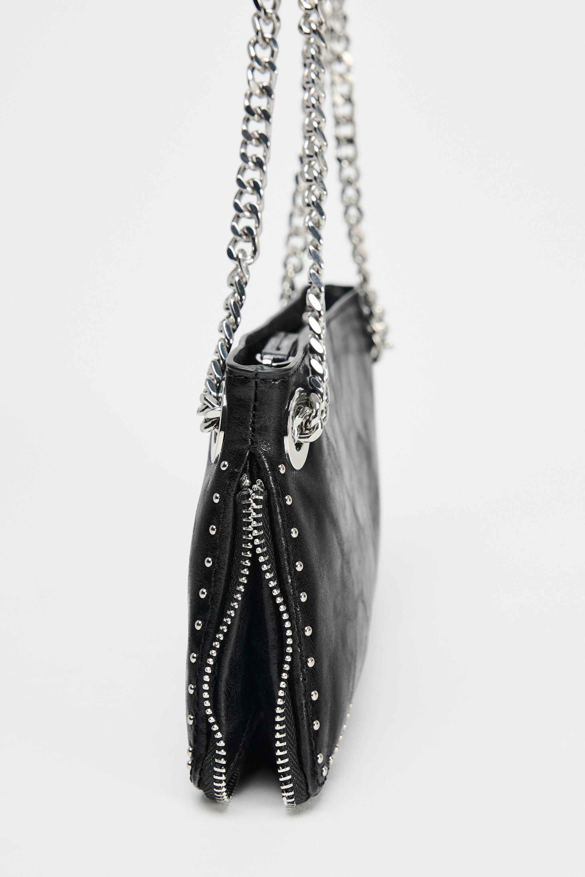 ZARA スタッズ付きロングバッグ 6516/510 LONG STUDDED BAG - Black | ZARA United States